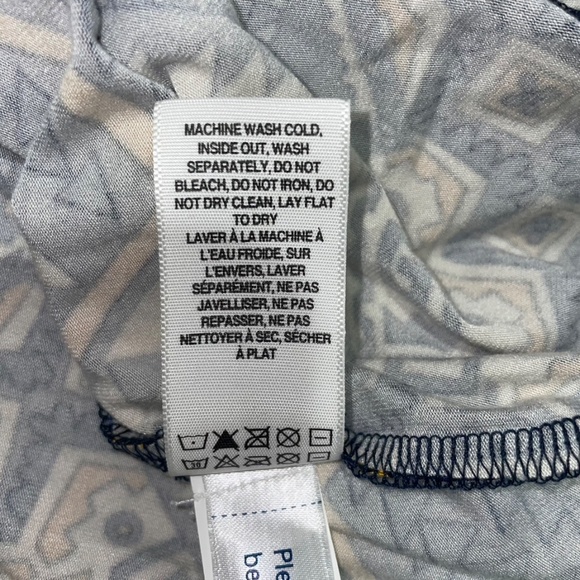 Lucky Brand Geometric/Aztec 3/4 Sleeve Surplice V-Neck Faux Wrap Mini Dress Sz L - Picture 14 of 15